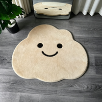 Tapis à franges en forme de fleur festonnée, motif géométrique, antidérapant, doux et moelleux, pour chambre à coucher, salon, décoration de la maison