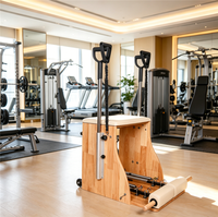 Chaise Wunda de Pilates de qualité commerciale en bois de caoutchouc naturel avec des barres en fer durables - Écologique et conçue pour durer