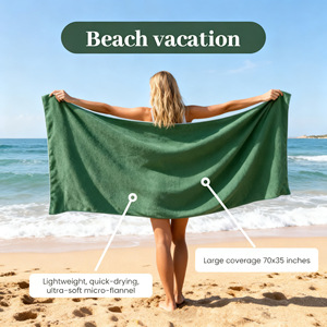 Toalla de Baño Magnética para Acampar al Aire Libre, 190x76 cm, Toalla de Playa de Microfibra Suave de Secado Rápido - Product Image 4