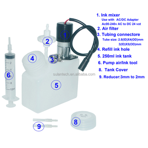 Mực Trắng Tank khuấy động cơ 250ml Ink Tank L1800 l1390 khuấy đối với xp600 tx800 i3200 1400 XP 15000 <span class=keywords><strong>L800</strong></span> L805 Mực Trắng <span class=keywords><strong>Ciss</strong></span> - Product Image 2