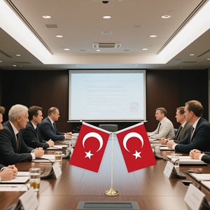 Turkey National <strong>Flag</strong> 14x21cm Double-sided Table <strong>Flag</strong> Red Background <strong>Crescent</strong> Star Printing Home Tabletop Cultural Decoration - Product Image 5