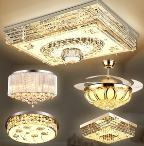 Moderne <span class=keywords><strong>LED</strong></span> Luxus Gold Zeitgenössische Klapp kaufen kronleuchter Kristall Decke Fans Mit Lichter Fernbedienung - Product Image 4