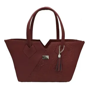 Borsa tote Fana Lorena Chedrn in vera pelle di vacchetta con chiusura aperta con nappina per uso quotidiano in tutte le stagioni - Product Image 1