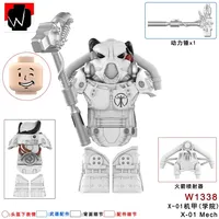 Bloques de Construcción MOC Militares Bos Game T60 Power Armor, Figuras de Acción de Anime, Caballeros, Robots, Ladrillos de Juguete