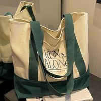 Sac fourre-tout en toile personnalisé avec logo, grande capacité, épais, réutilisable, poignée renforcée, sac de shopping en toile avec poignée robuste, DIY
