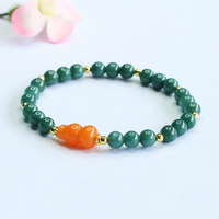 Juanyu Gourde Forme Myanmar Jade Perles Bracelet Pierre Naturelle Bracelet Bijoux De Mode Jadéite Jade Perlé Bracelet