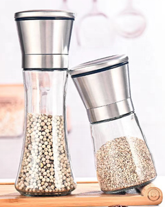 Moulin à poivre de sel d'approvisionnement direct d'usine, moulin à poivre de sel d'épices en verre de 160ml en gros - Product Image 4