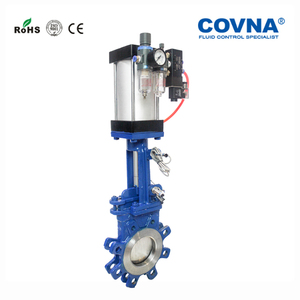 วาล์วแบบมีดตัดชนิดหน้าแปลน COVNA ขนาด 4 นิ้ว วาล์วแบบมีดตัดสแตนเลสแบบใช้ลม วาล์วแบบมีดตัดสำหรับของเหลวข้น - Product Image 3