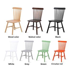 Silla Windsor Nórdica de Madera Maciza Desmontable, Silla de Comedor para el Hogar, Respaldo para Restaurante, Cafetería, Mesa de Comedor - Product Image 2