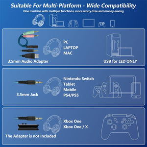 Auriculares G9000 con orejeras de memoria suave envolvente de graves para juegos de computadora portátil Nintendo <span class=keywords><strong>PS3</strong></span> - Product Image 6
