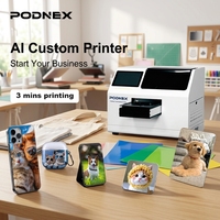 Imprimante à plat tout-en-un automatique PodNEX A3 DX7 nouvelle génération, jet d'encre UV CMYK, 2400 DPI, contrôle Android, pour coques de téléphone/Airpods