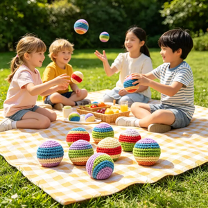 2026 Meilleures ventes Footbag en crochet fait main, Ballon de jonglage Footbag, Jouet anti-stress pour enfants - Product Image 5
