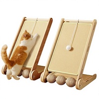 Leiben Planche à gratter pour chat en bois de sisal, murale, verticale, sans installation requise, résistante à l'usure et aux rayures