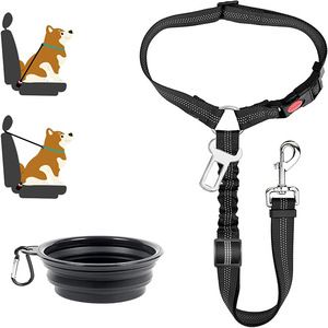 Gran oferta, cinturón de seguridad de cuerda de tracción elástica multifunción para perros, producto antimordedura para mascotas, Material de nailon, cinta sólida - Product Image 5