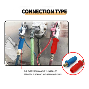 Ensemble de poignées d'extension en poly Gladhands rouge et bleu Outils de véhicule d'attelage plus faciles pour camions et remorques - Product Image 4