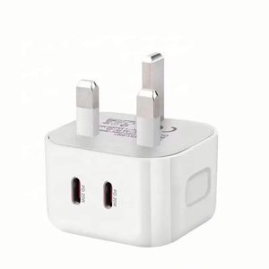 Factory UK PD 40W Dual USB-<b>C</b> 3 Pin Wall <b>Plug</b> QC3.0 USB <b>Type</b> <b>C</b> Charger Socket USB <b>C</b> Power <b>Adapter</b> for Phone 15 16 for For Samsung - Product Image 1