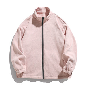 Invierno juvenil Reversible polar Stand Collar Color sólido Casual deporte manga larga <span class=keywords><strong>chaquetas</strong></span> de algodón para mujeres y hombres - Product Image 2