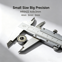 Roulement à billes micro haute vitesse MR84ZZ 4*8*3mm en acier chromé de grade P6, blindage métallique ZZ, faible niveau de bruit Z2 pour petites machines