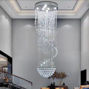 Lampadario classico moderno di lusso applicazione dell'hotel Lobby montaggio a filo grandi lampadari di cristallo