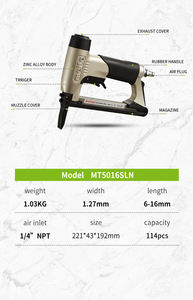 Meite MT5016SLN 20 калибра 1/<span class=keywords><strong>2</strong></span> "Crown пневматический тонкопроволочный степлер для обивки - Product Image 2