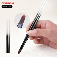 OEM ODM Personnalisé – Lot de 10 Pinceaux à Ongles – Manche Métallique Noir Dégradé – Pointe Ronde – Pour Gel Acrylique et Peinture Artistique