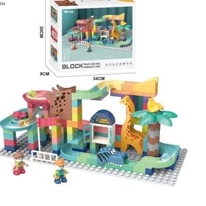 Khủng Long Xây Dựng Khối Bộ Nhựa 147Pcs Cuộn Bóng Trượt Theo Dõi Đồ Chơi Xây Dựng Khối Cho Trẻ Em Trò Chơi - Product Image 1