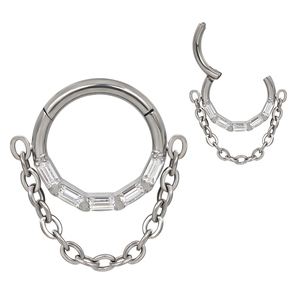ASTM F136 Titanium CZ Paved Stud Body Jewelry Wedding <b>Nose</b> <b>Rings</b> <b>Hoop</b> Earrings - Product Image 2