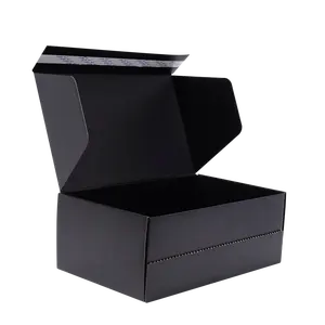 OEM ODM UV покрытие гофрированный картон бумажная коробка/Черный Почтовый ящик для доставки, коробка для наклеек с пользовательским логотипом