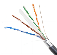 Kabel LAN LSZH Cat6 Cat6A Cat7 305m Tembaga Murni OEM UTP SFTP IEC 60332 CE RoHS ISO 9001 Tahan Api