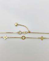 Collier en or véritable Lucky Au750 18 carats, trèfle à quatre feuilles, étoile, pour un usage quotidien, bijoux pour femmes
