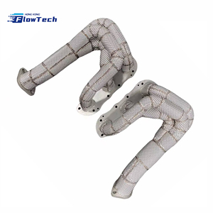 Colector de escape de alto rendimiento para Porsche 981 GTS Boxster S Cayman S 3.4L, acero inoxidable 304 con escudo térmico - Product Image 1