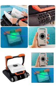 Robot <span class=keywords><strong>aspirateur</strong></span> automatique sans fil Water Crown pour <span class=keywords><strong>piscine</strong></span> et spa, robot nettoyeur mural HJ3042L pour piscines creusées - Product Image 6