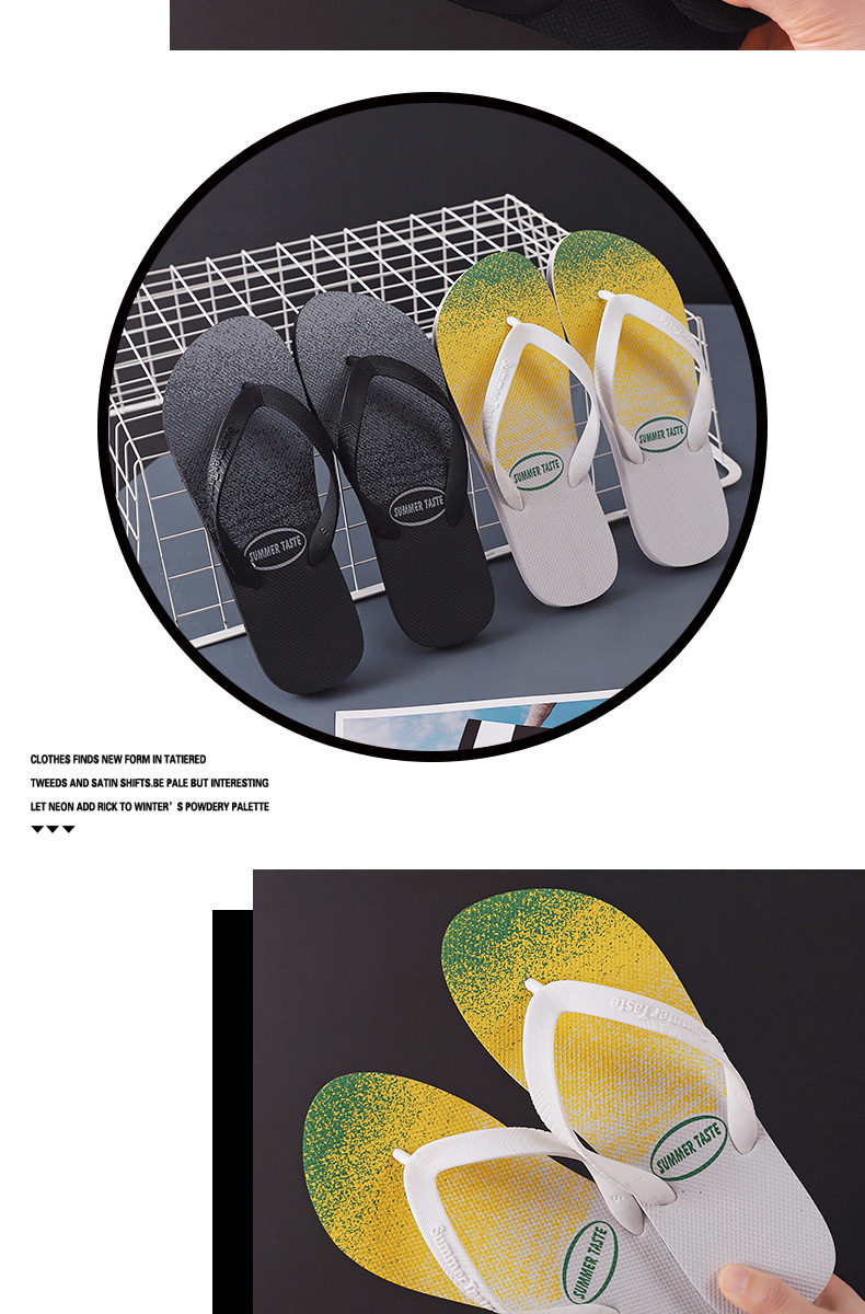 Men Summer Slides Eva Flip Flops Slippers Non-slip Indoor Outdoor Beach Flipflops