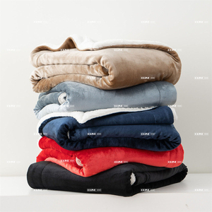 Manta de Franela con Cierre y Forro Polar Rizado, Reversible, con Borde Cosido de Poliéster, Cálida para Invierno, Tamaños Individual, Queen y King - Product Image 2