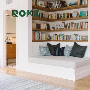 لوح تزيين داخلي من البوليسترين ROKE بطول 10 سم، سهل التركيب، مقاوم للماء، أبيض اللون، قاعدة بلاستيكية، إطار زخرفي - Product Image 5