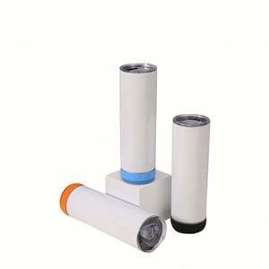 Bouteilles d'eau intelligentes en acier inoxydable avec haut-parleur musical sans fil, gobelets vierges pour sublimation, droits, 20 oz, minimalistes, USB - Product Image 1