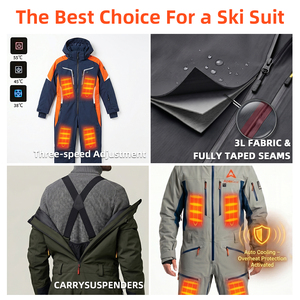 Combinaison de ski chauffante thermorégulatrice OEM/ODM, emballage personnalisé, <span class=keywords><strong>veste</strong></span> de ski électrique USB flexible pour homme, vêtements de ski pour la neige - Product Image 3