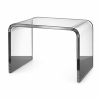 Tabouret en acrylique gaufré PC, banc transparent massif, siège de décoration intérieure, taille personnalisée