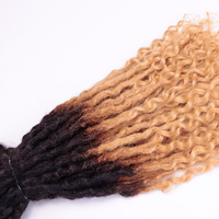 Belle Curly Locs 100% Cheveux Humains Goddess Faux Locs Couleur Ombrée Vente en Gros Gypsy Locs Dreadlocks Cheveux Humains Cheveux Humains