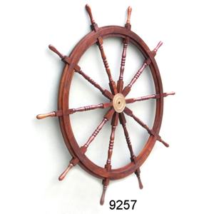 Hermosa rueda de barco Náutica de 48 ", rueda de barco de madera para decoración de paredes y fabricación de ruedas de barco de diseño moderno - Product Image 3