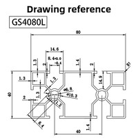 Profilé d'extrusion en aluminium à fente en T industriel 4080 6063-T5, robuste, pour encadrement modulaire, automatisation de machines CNC et applications résidentielles