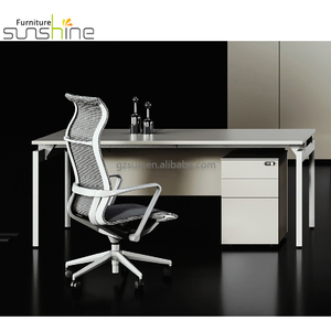 <span class=keywords><strong>Bureau</strong></span> de direction ergonomique convertible en forme de L avec armoire suspendue et garantie de 5 ans pour la planche en bois - Product Image 5