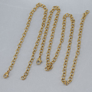 Zogxin O-Shaped Chain Necklace 304 Stainless Steel Gold Plated Unisex Fashion Jewelry Gift Chain - Product Image 4