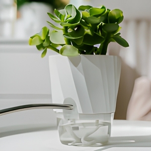 Pot de fleur auto-absorbant paresseux <span class=keywords><strong>louer</strong></span> dans le salon chambre intérieur sol rond grand pot de fleur paresseux Pot de fleur humain - Product Image 3