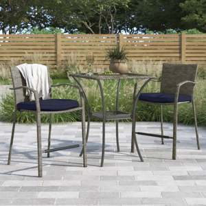 YILlIN Diseño único Marco de acero Muebles de jardín de ratán de plástico con cojín impermeable Muebles de mimbre para patio - Product Image 4