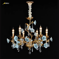 Bla — lustre floral en cuivre, Design moderne, éclairage d'intérieur, luminaire décoratif de plafond, idéal pour un salon