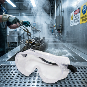 Vente en gros lunettes de sécurité ventilées EN ISO 16321-1 Lentille PC transparente Protection contre les particules à fort imp - Product Image 1