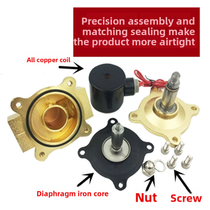 Vanne solénoïde normalement fermée <span class=keywords><strong>1</strong></span>/8'' <span class=keywords><strong>1</strong></span>/4'' 3/8'' <span class=keywords><strong>1</strong></span>,0 pouce 2 pouces pour eau et air AC220V DC24V/DC12V, vanne bidirectionnelle à fil de cuivre - Product Image 4
