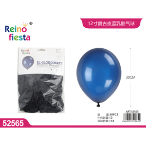 12 pollici Retro notte blu opaca Set di 50 pezzi di spessore per feste eventi festa della mamma laurea e Halloween - Product Image 1