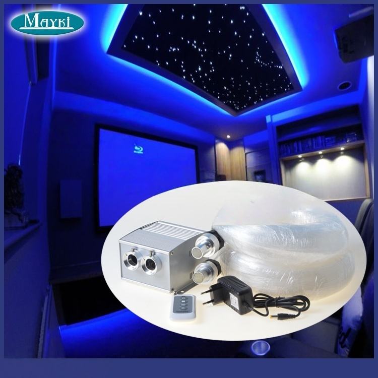 Moteur à fibre optique double port 10W + 800 fibres lumineuses à extrémité 0,75 mm + 3 m